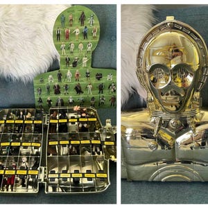 Vintage 1983 Star Wars C-3PO Carrying Case With 21 Kenner Figures