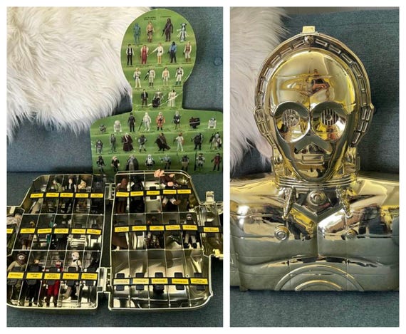 Vintage 1983 Star Wars C-3PO Carrying Case With 21 Kenner