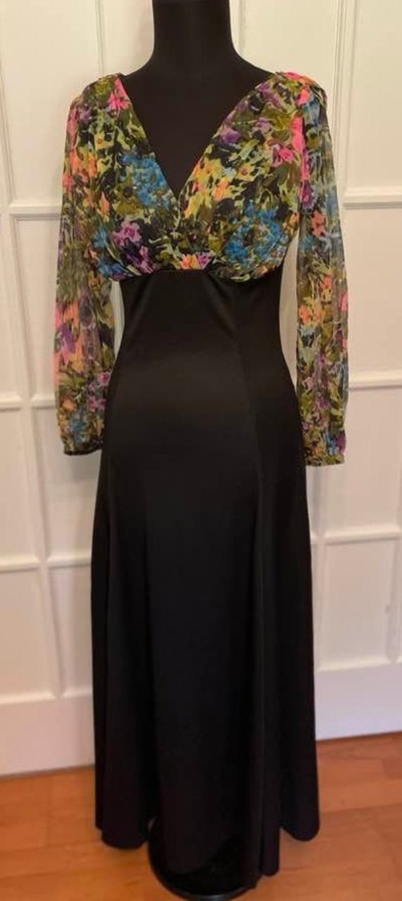 Vintage Tropical Sexy Maxi Dress Size Cocktail Dr… - image 3