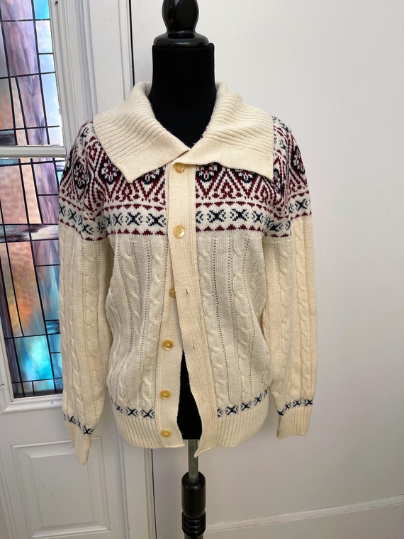 Vintage Janzen Nordic Style Cardigan Wool Sweater - image 2
