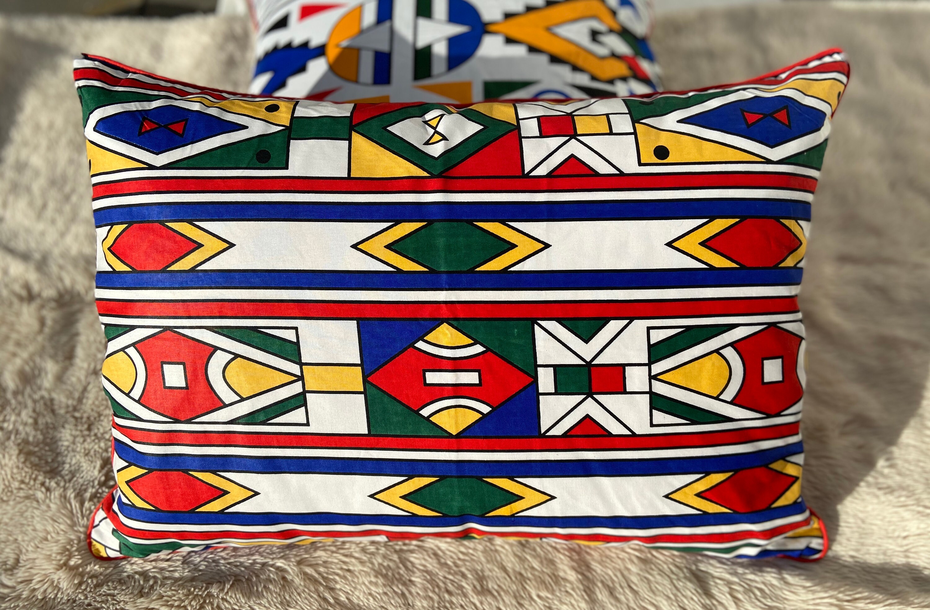Cushion cover African cotton print. Etsy