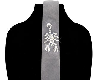 Necktie with Swarovski crystals Scorpio
