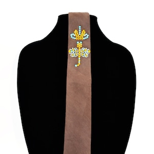 Luxury necktie with Swarovski crystals &quot;Royal Dragonfly&quot;