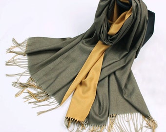 Winter shawl cashmere scarf, pashmina, with Swarovski crystals