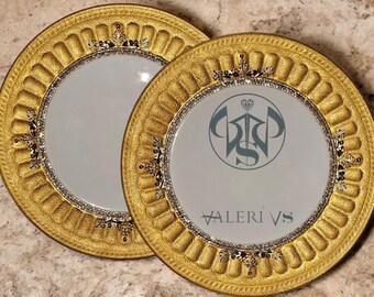Rhinestone luxury tableware plates