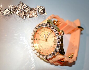 Japan fashion watch made with Swarovski crystals