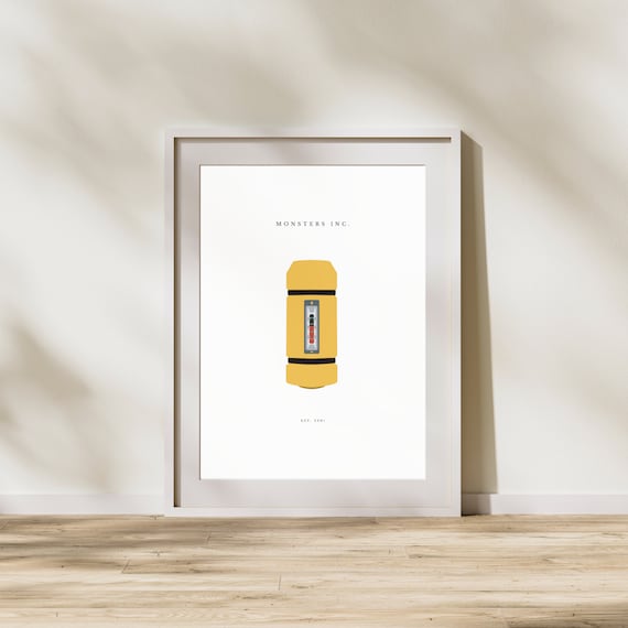 Monster Scream Can Minimalist Digital Print Monster's Inc - Etsy