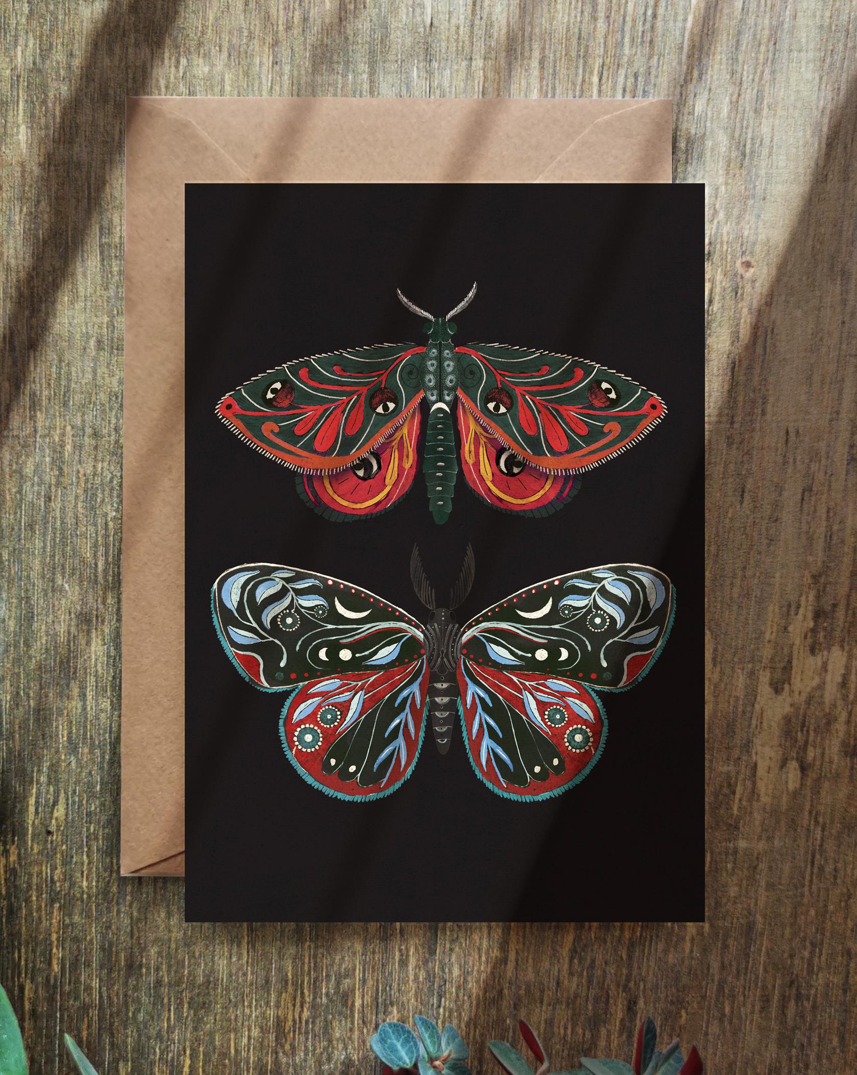 Butterfly Art Card: Handmade Illustrated Greetings Card - Etsy