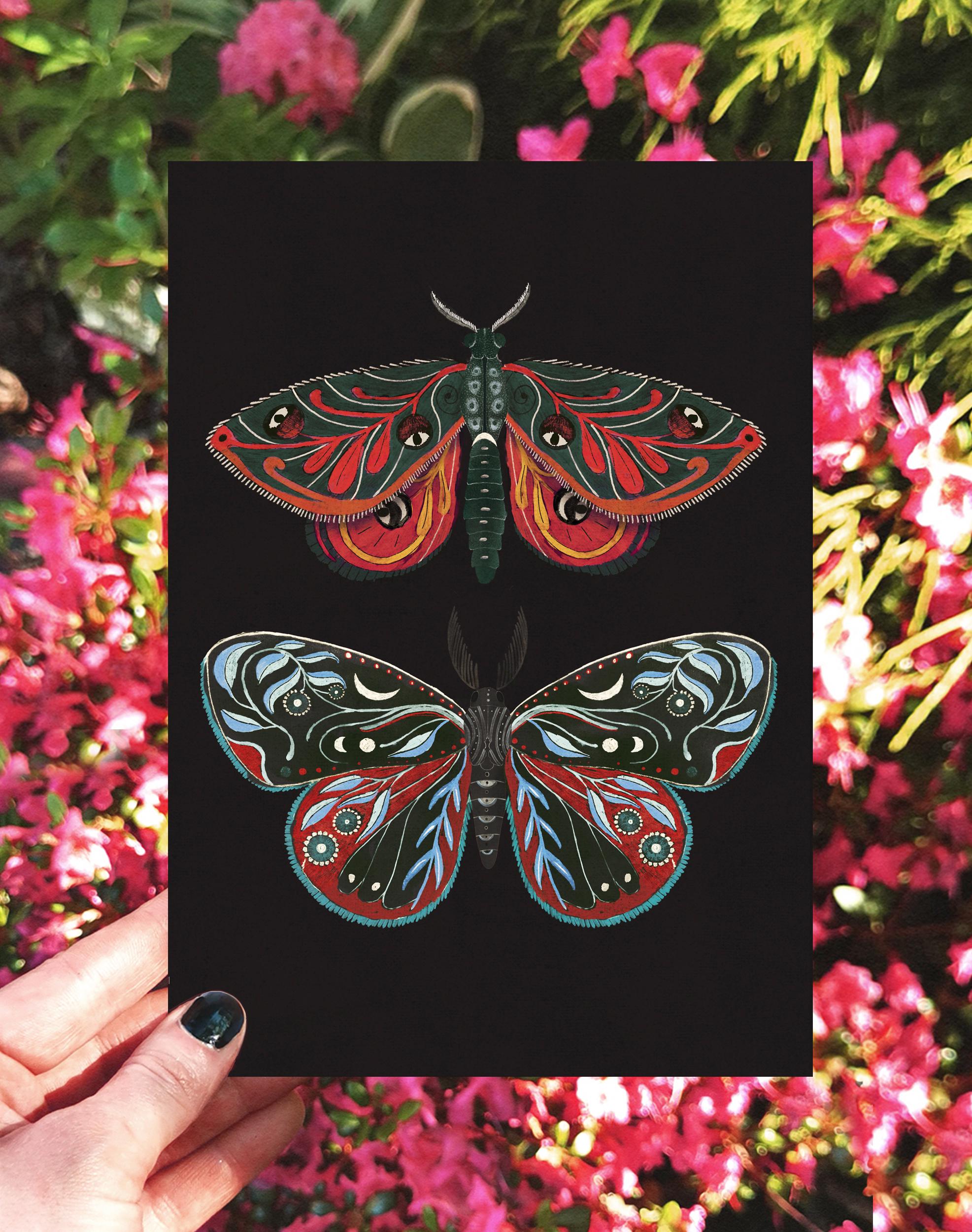 Butterfly Art Card: Handmade Illustrated Greetings Card - Etsy