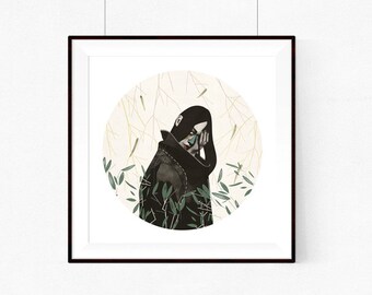 Digital IV , lllustration art giclée print|poster, Wall decor, signed art, print, wall art, portrait, inspired print, decor art