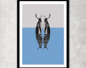 Penguins| llustration art giclée print poster|Wall decor, signed art, print, wall art, portrait, inspired print, decor art  A4 | A3 | A2