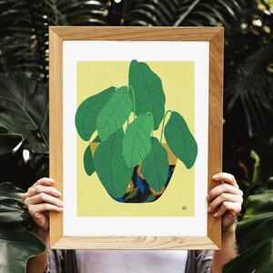 calathea , Plant illustration, art giclée print,Botanical Print,Botanical illustrations,Botanical Art,Plants Art Prints image 2