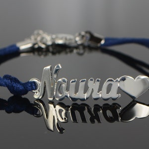 Personalized name bracelet, handmade 925 sterling silver name bracelet, personalized women bracelet. Gift for her