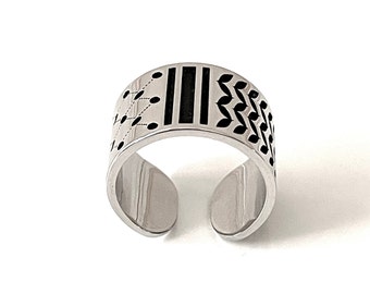 Handmade Palestinian Kufiyya Ring, women and man gift. Gift for her, Gift for him