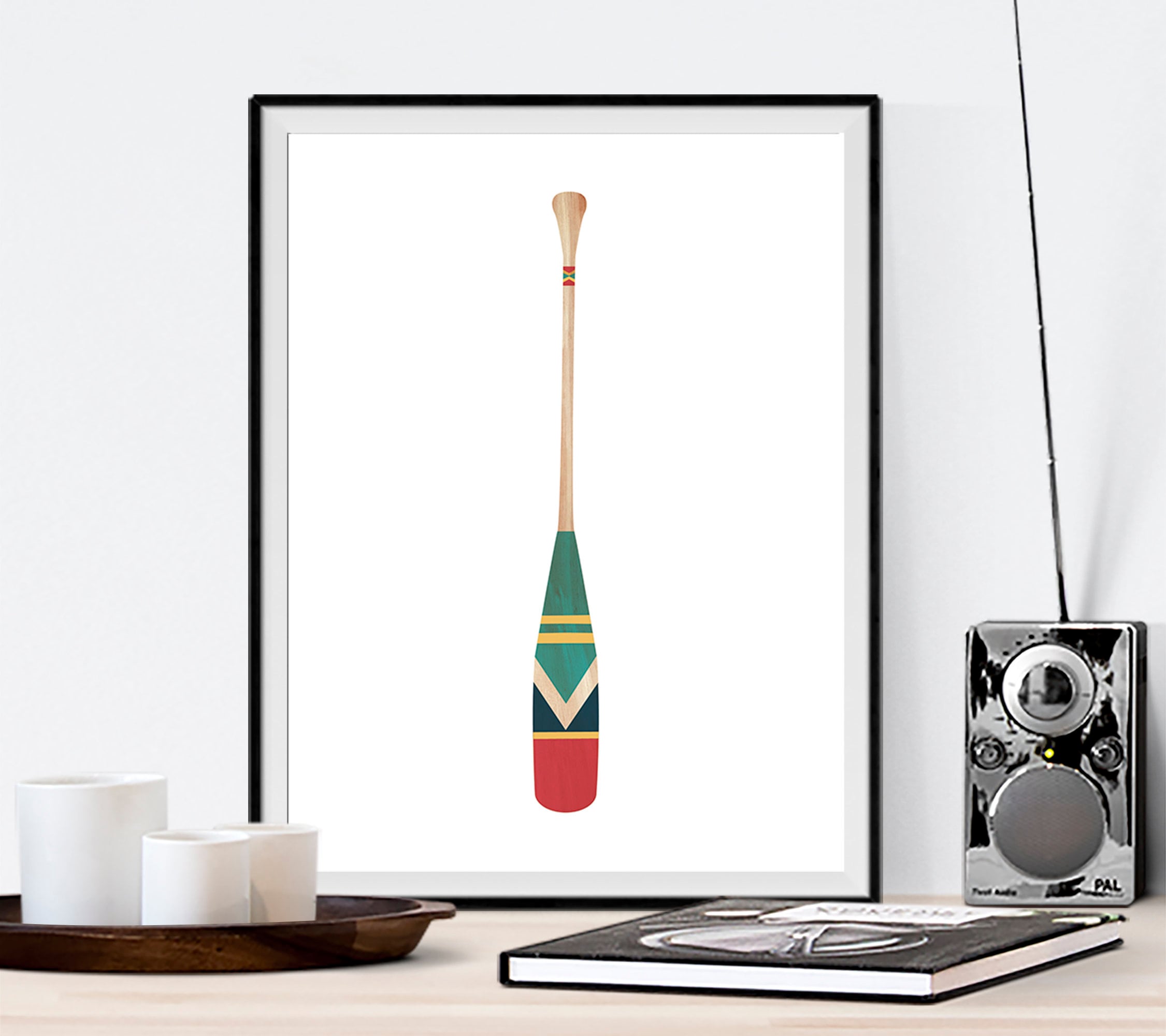 Canoe Paddle II Poster Canoeing Gifts Kayaking Gift Wood Etsy