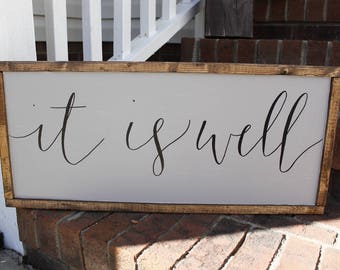 It is well sign | Etsy