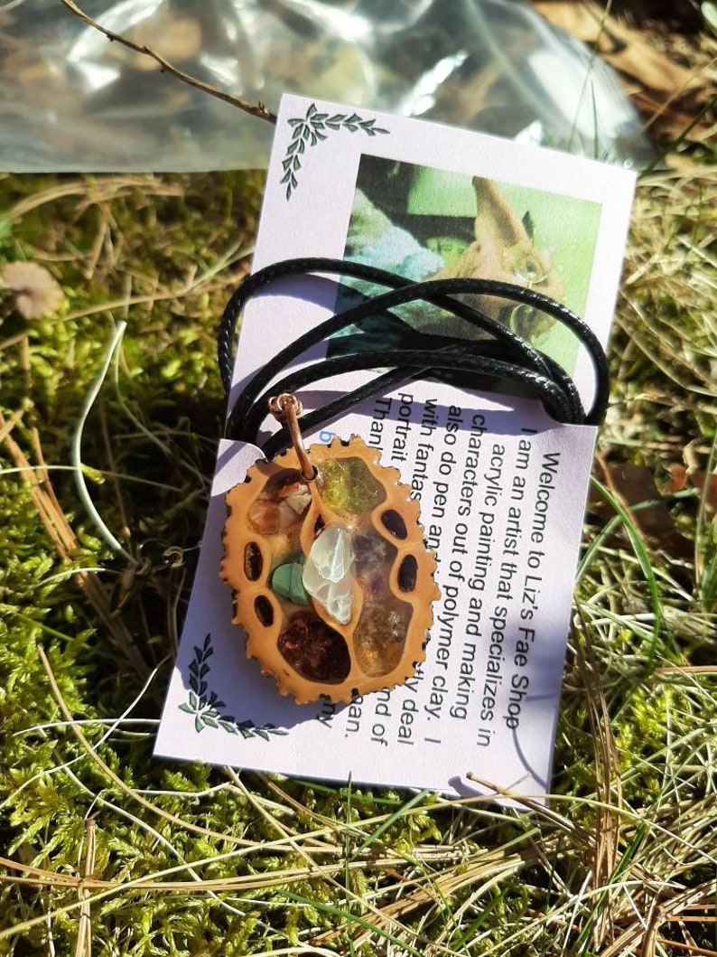 Black Walnut Crystal Pendant