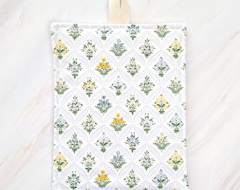 Dahlia Estee Garden Blue Rifle Paper Co Floral Pot Holder