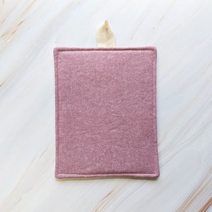 Mauve Linen Modern Pot Holder