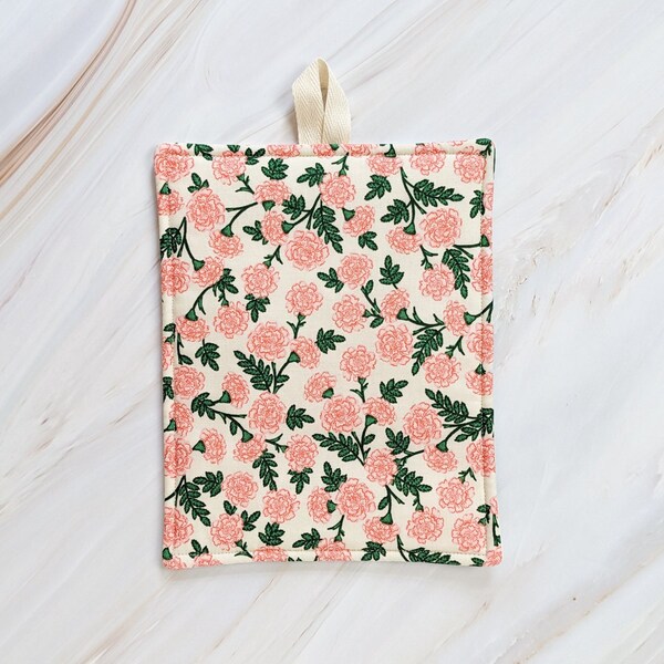 Dianthus Blush Rifle Paper Co Floral Pot Holder