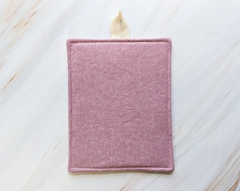 Mauve Linen Modern Pot Holder