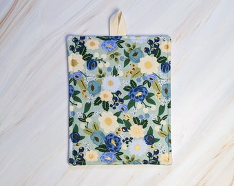 Vintage Blossom Mint Rifle Paper Co Fabric Floral Pot Holder