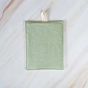Seafoam Green Linen Modern Pot Holder