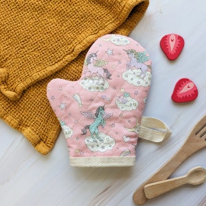 Pink Unicorn Pretend Play Mini Oven Mitt