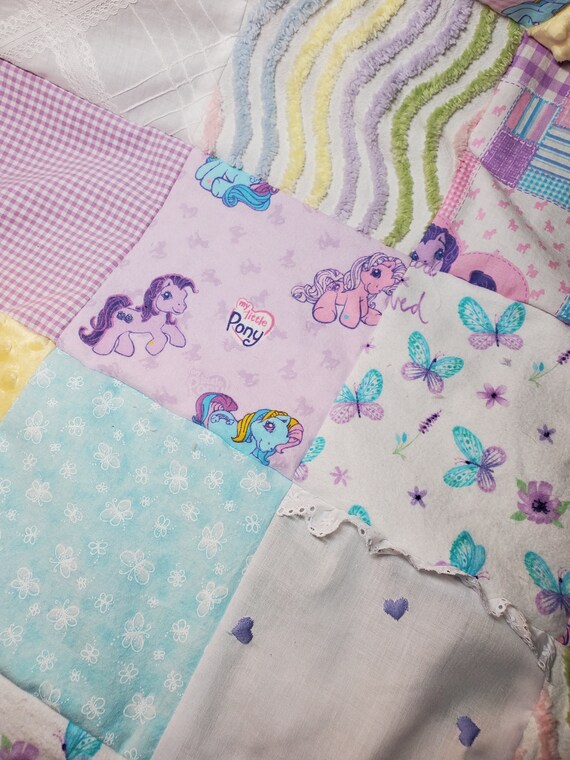 Vintage My Little Pony Rainbow Chenille you Are Loved Baby Girl