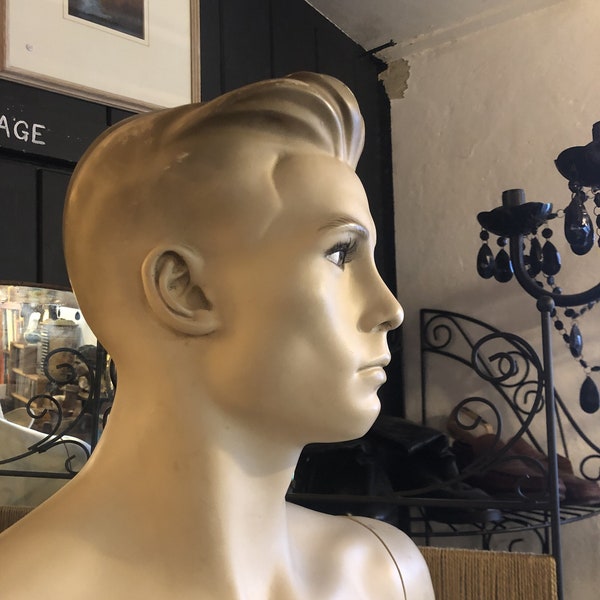 Statuesque 1950s Vintage Free Standing Male Mannequin