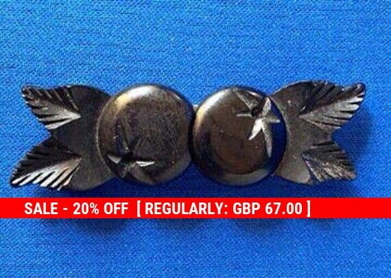 1930s Black Art Deco ‘Apple’ Bakelite Buckle