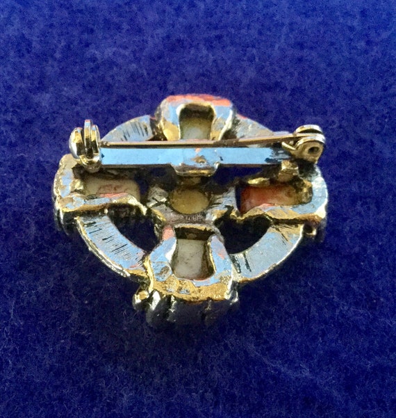Buy Vintage 1950s Celtic Style Mizpah Pewter Brooch With Five Polished Stones Online in India Etsy