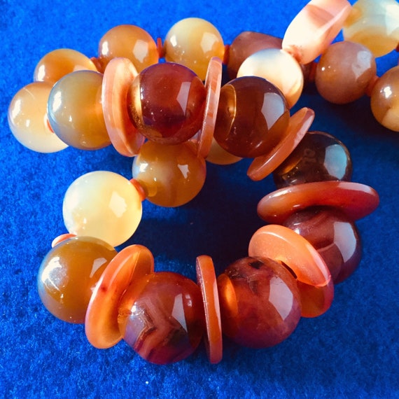 1930s Art Deco Carnelian Necklace 22 Inches - image 2