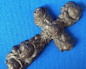 Victorian Gutta Percha Mourning Cross
