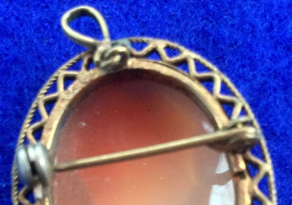 Camée Ancien Broche-pendentif Or 18k - Coquille Sculptée, Espagne XIXe, Occasion