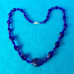 Neiger Brothers Dark Blue Necklace in Triangular/Diamond form