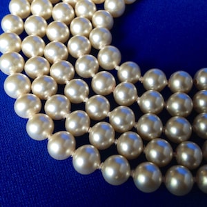Vintage Sautoir Forty Seven Inch 1960s Knotted Faux Pearls