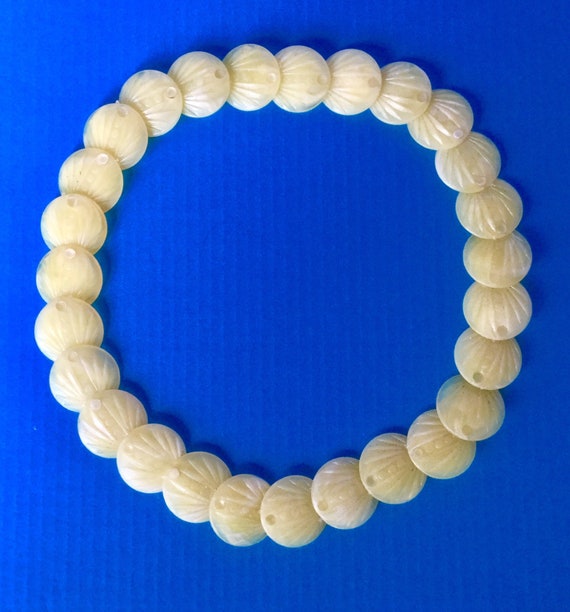 Vintage Pale yellow , flat , Poppit Beads - image 5