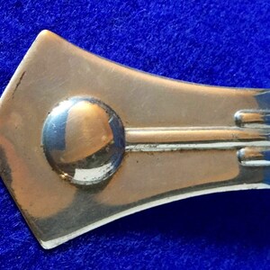 Vintage Art Deco Dress or Fur Clip in Steel or White Metal
