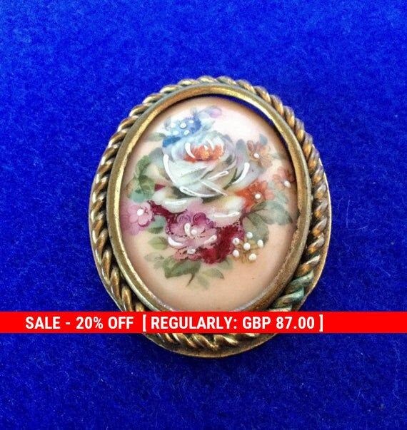 1920s Antique French Limoges Hand Painted Floral P