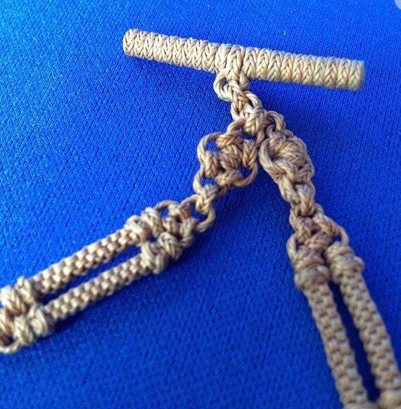 Victorian Albert Hair work Watch Chain - image 3