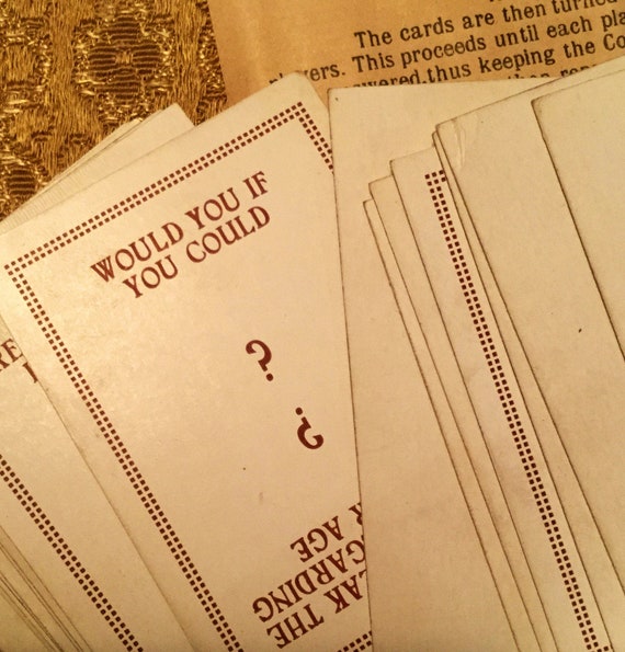 128 Questions H P G and S Ltd 1920s Impertinent Questions an Original Party Game with 64 Cards