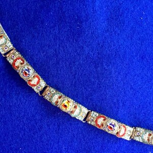 Victorian Venetian Micro Mosaic Five Part Linked Bracelet image 3