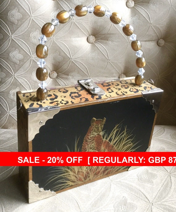 Cigar Box Bag’ , Leopard Bag