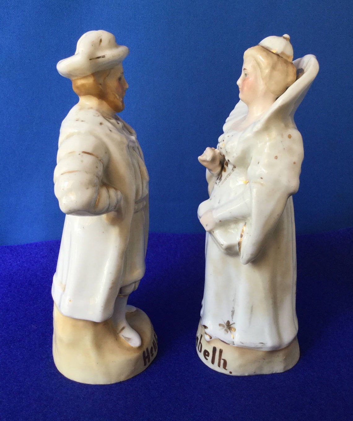 Rare Antique Porcelain German Figurine Set of King Henry VIII Etsy