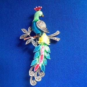 Marcasite Bird Of Paradise Brooch