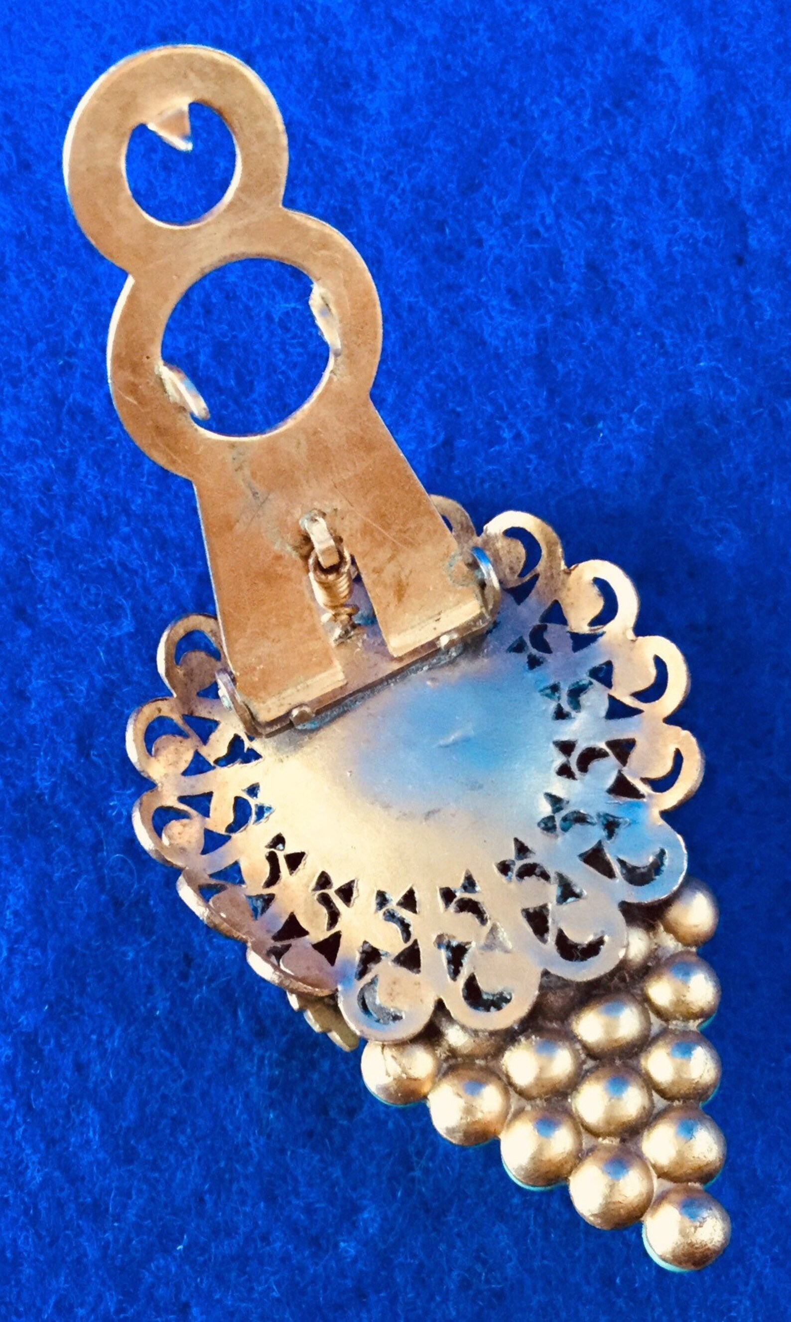 1930s Vintage Brass Dress Clip .made in USA Etsy