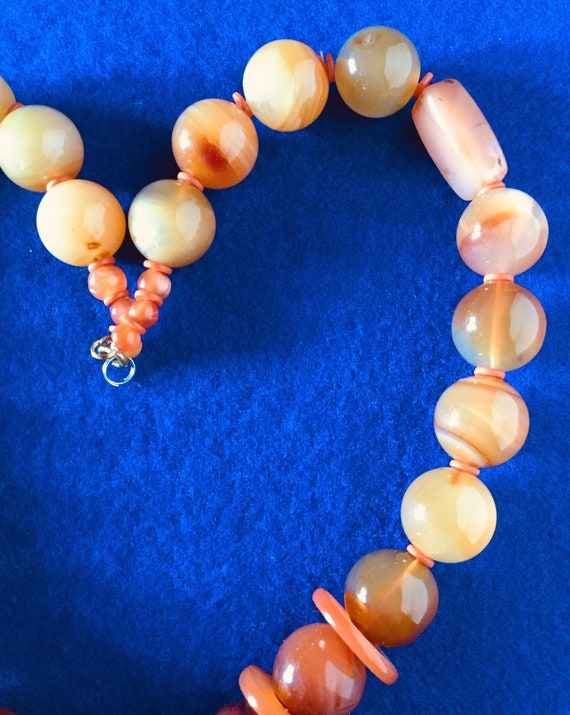 1930s Art Deco Carnelian Necklace 22 Inches - image 9