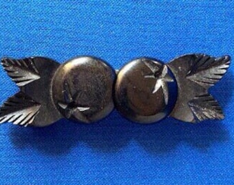1930s Black Art Deco ‘Apple’ Bakelite Buckle