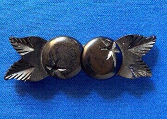 1930s Black Art Deco ‘Apple’ Bakelite Buckle
